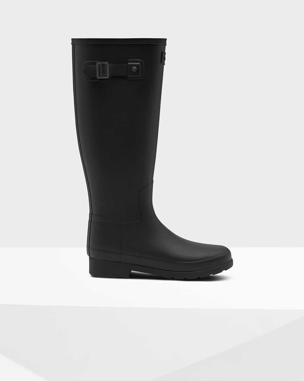 Hunter Original Refined Tall Women's Rain Boots NZ-50323X Black